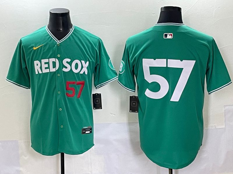 Men 2025 Boston Red Sox #57 No Name Dark Green Joint Name Nike MLB Jersey style 3